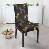 Greyhound Pattern Print Design 01 Dining Chair Slipcover
