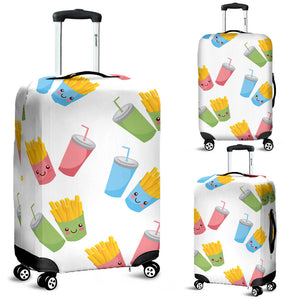 Colorful French Fries Pattern Luggage Covers