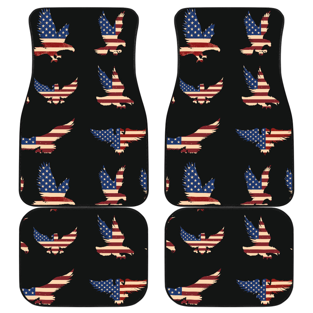 Eagle Pattern Print Design 04 Front and Back Car Mats