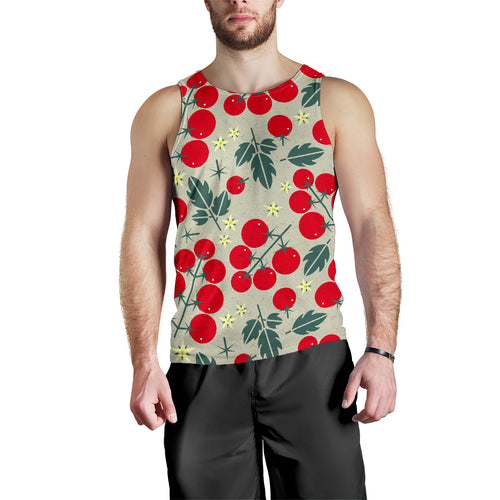 Hand Drawn Tomato Pattern Men Tank Top