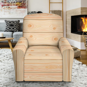 Wood Printed Pattern Print Design 05 Recliner Chair Slipcover