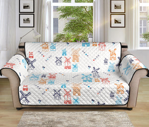 Hand Drawn Windmill Pattern Sofa Cover Protector