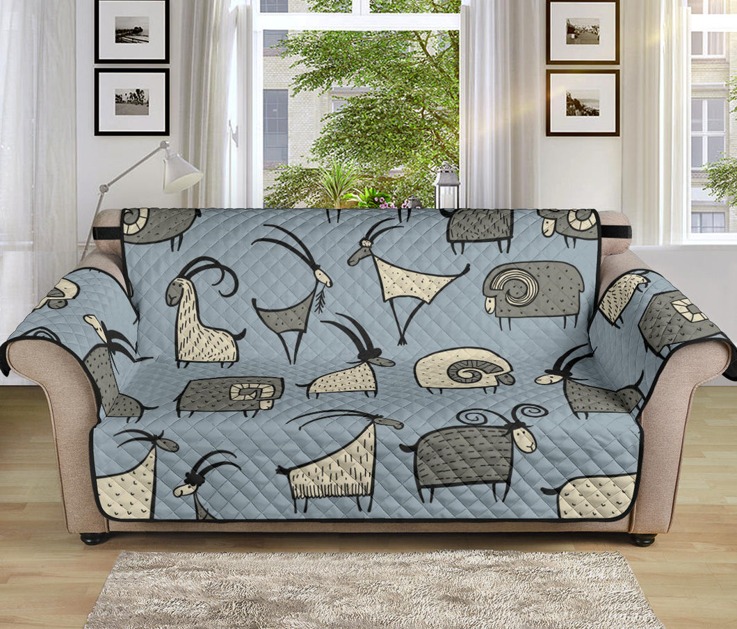 Goat Ram Pattern Sofa Cover Protector