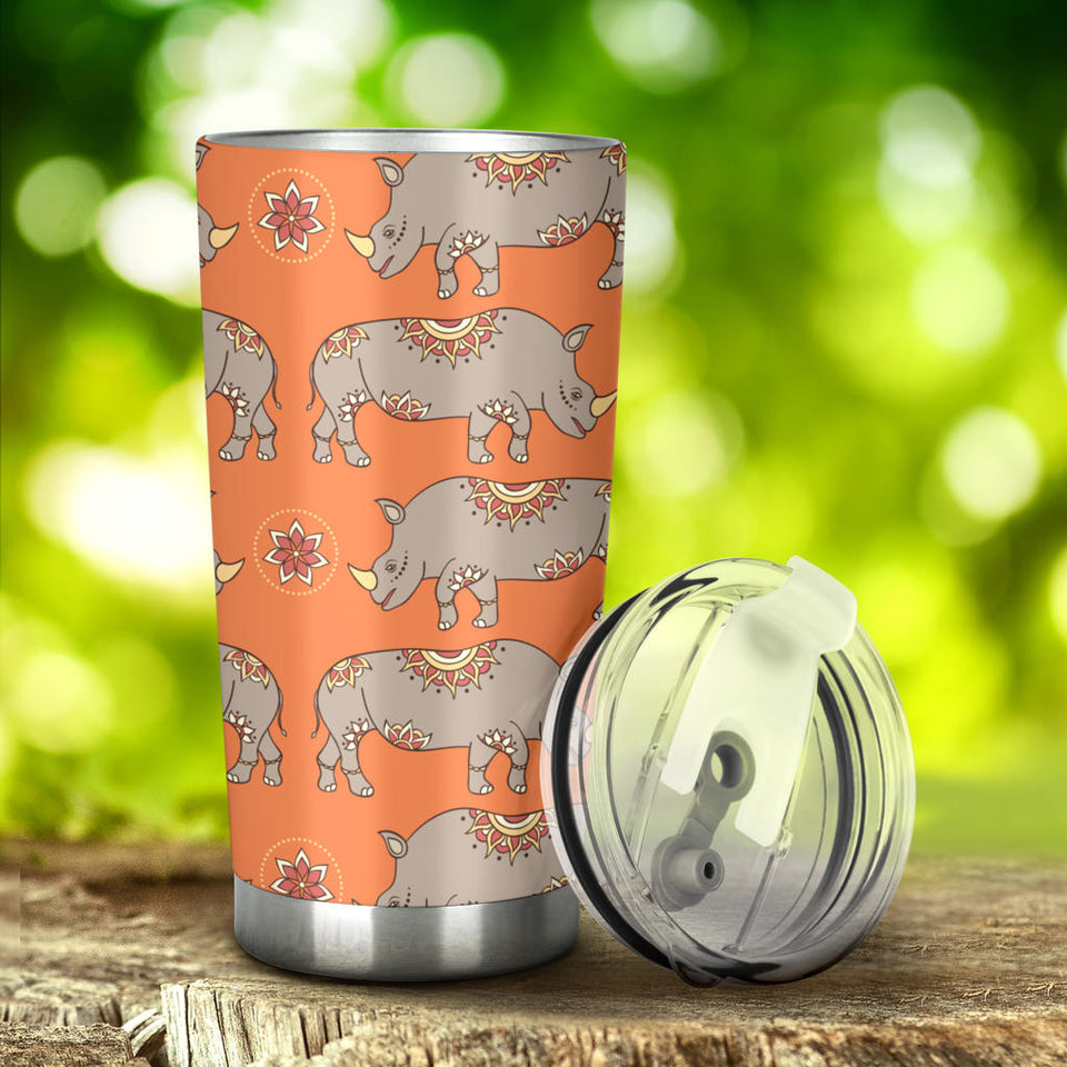 Rhino Pattern Theme Tumbler