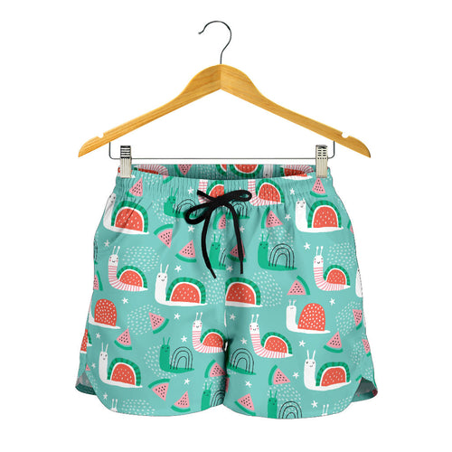 Snail Pattern Print Design 01 Women Shorts