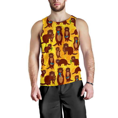 Otter Pattern Men Tank Top