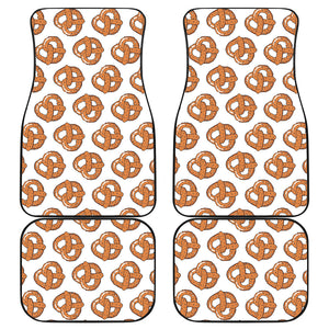 Pretzels Pattern Print Design 05 Front and Back Car Mats