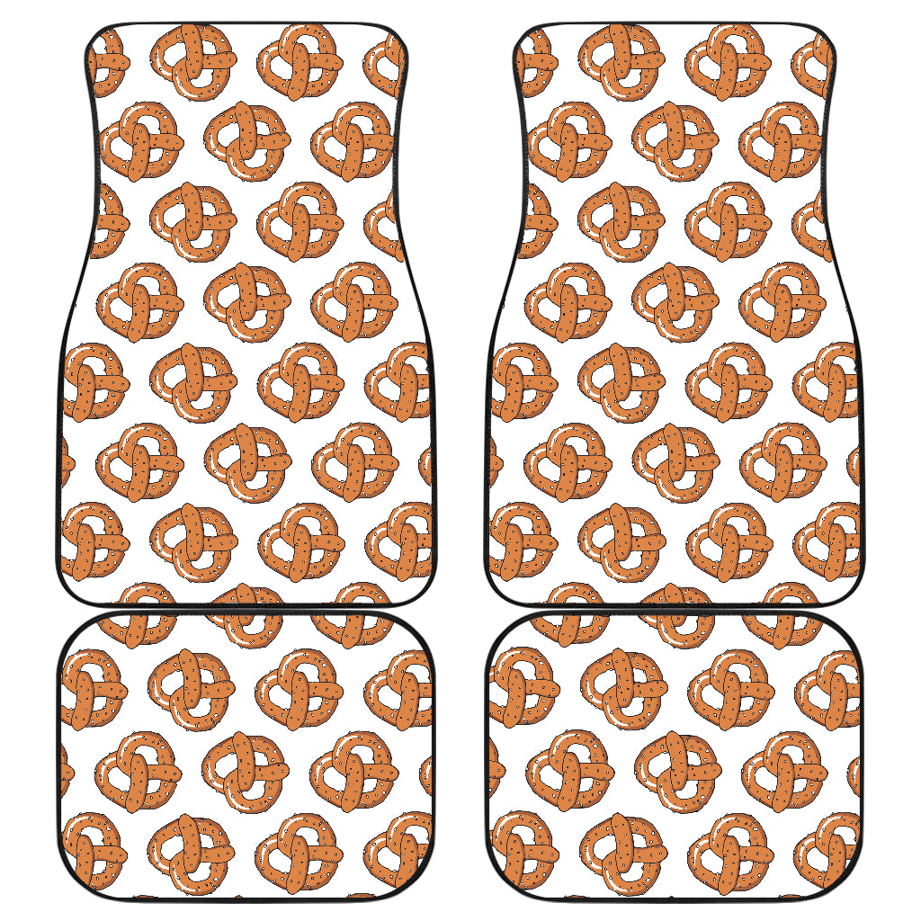 Pretzels Pattern Print Design 05 Front and Back Car Mats