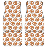 Pretzels Pattern Print Design 05 Front and Back Car Mats