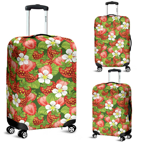 Strawberry Leaves Flower Pattern Luggage Covers