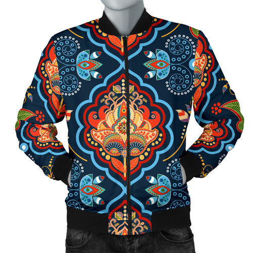 Indian Traditional Pattern Men Bomber Jacket