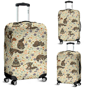 Raccoon Pattern Luggage Covers