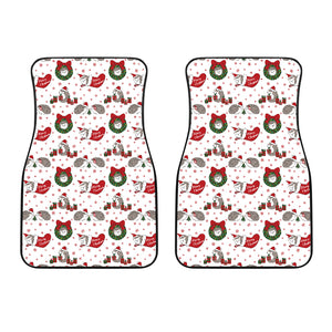 Hedgehog Pattern Print Design 05 Front Car Mats