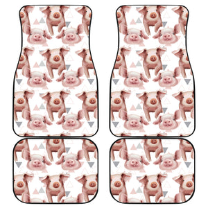 Pig Pattern Print Design 04 Front and Back Car Mats