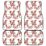 Pig Pattern Print Design 04 Front and Back Car Mats