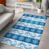 Dolphin Tribal Pattern Area Rug