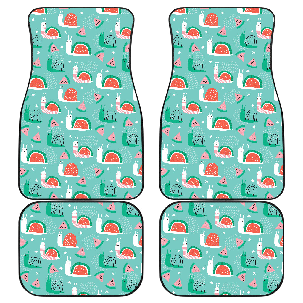 Snail Pattern Print Design 01 Front and Back Car Mats