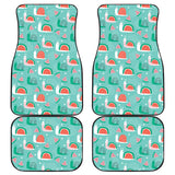 Snail Pattern Print Design 01 Front and Back Car Mats