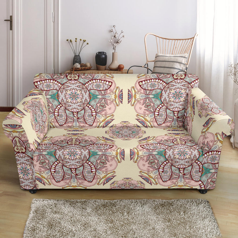 Sea Turtle Tribal Pattern Loveseat Couch Slipcover