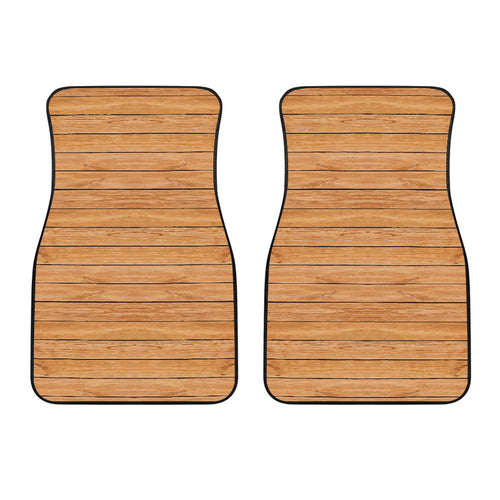 Wood Printed Pattern Print Design 04 Front Car Mats