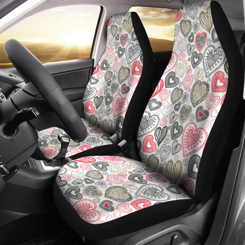 Heart Tribal Pattern Universal Fit Car Seat Covers