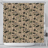 Cocoa Chocolate Pattern Shower Curtain Fulfilled In US