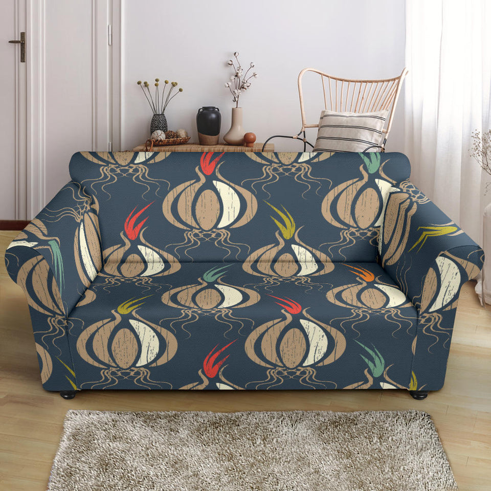 Garlic Pattern Loveseat Couch Slipcover