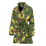 Avocado Pattern Background Women Bathrobe