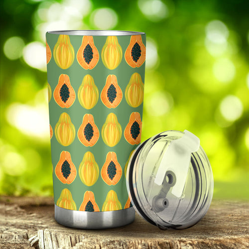 Papaya Pattern Background Tumbler