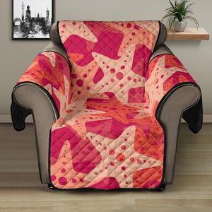 Starfish Red Theme Pattern Recliner Cover Protector