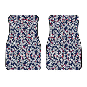 Hibiscus Pattern Print Design 02 Front Car Mats