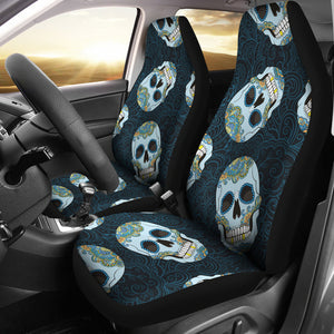 Suger Skull Pattern Universal Fit Car Seat Covers