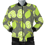 Lime Pattern Theme Men Bomber Jacket