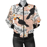 Toucan Theme Pattern Women Bomber Jacket