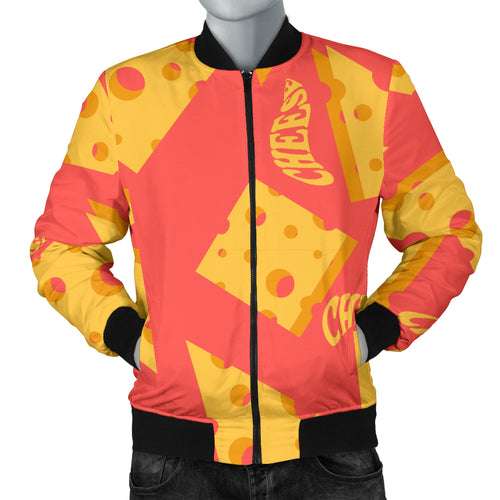 Sliced Cheese Pattern  Men Bomber Jacket