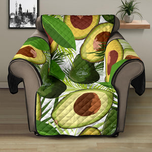 Avocado Leaves Pattern Recliner Cover Protector