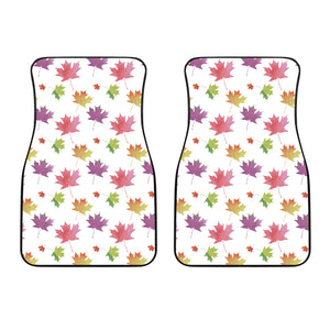 Maple Leaves Pattern Front Car Mats