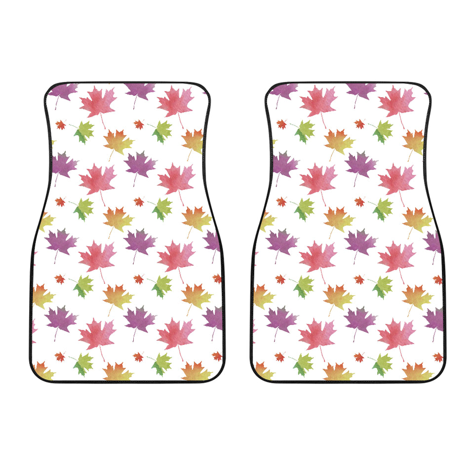 Maple Leaves Pattern Front Car Mats