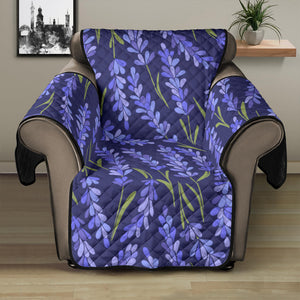 Lavender Theme Pattern Recliner Cover Protector