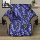 Lavender Theme Pattern Recliner Cover Protector