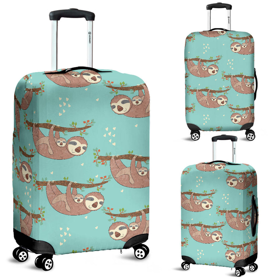 Sloth Mom and baby Pattern Luggage Covers