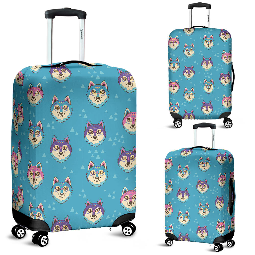Siberian Husky Head Pattern Luggage Covers
