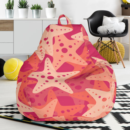 Starfish Red Theme Pattern Bean Bag Cover