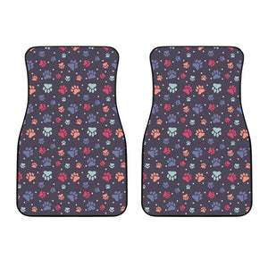 Dog Paws Pattern Print Design 04 Front Car Mats