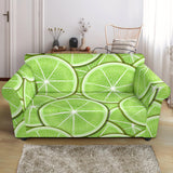 Sliced Lime Pattern Loveseat Couch Slipcover