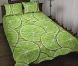 Sliced Lime Pattern Quilt Bed Set