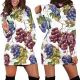 Grape Pattern Women Hoodie Dress