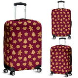 Christmas Ginger Cookie Pattern Background Luggage Covers
