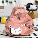 Rhino Tribal Pattern Bean Bag Cover