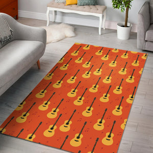 Classice Guitar Music Pattern Area Rug